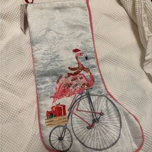 Whimsical Flamingo Christmas Holiday Stocking